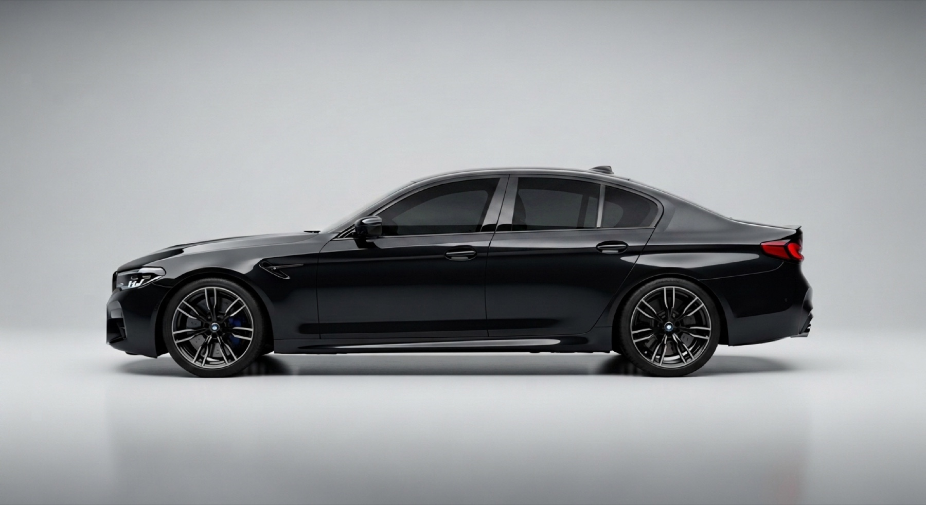 Same sedan with ceramic window tint applied